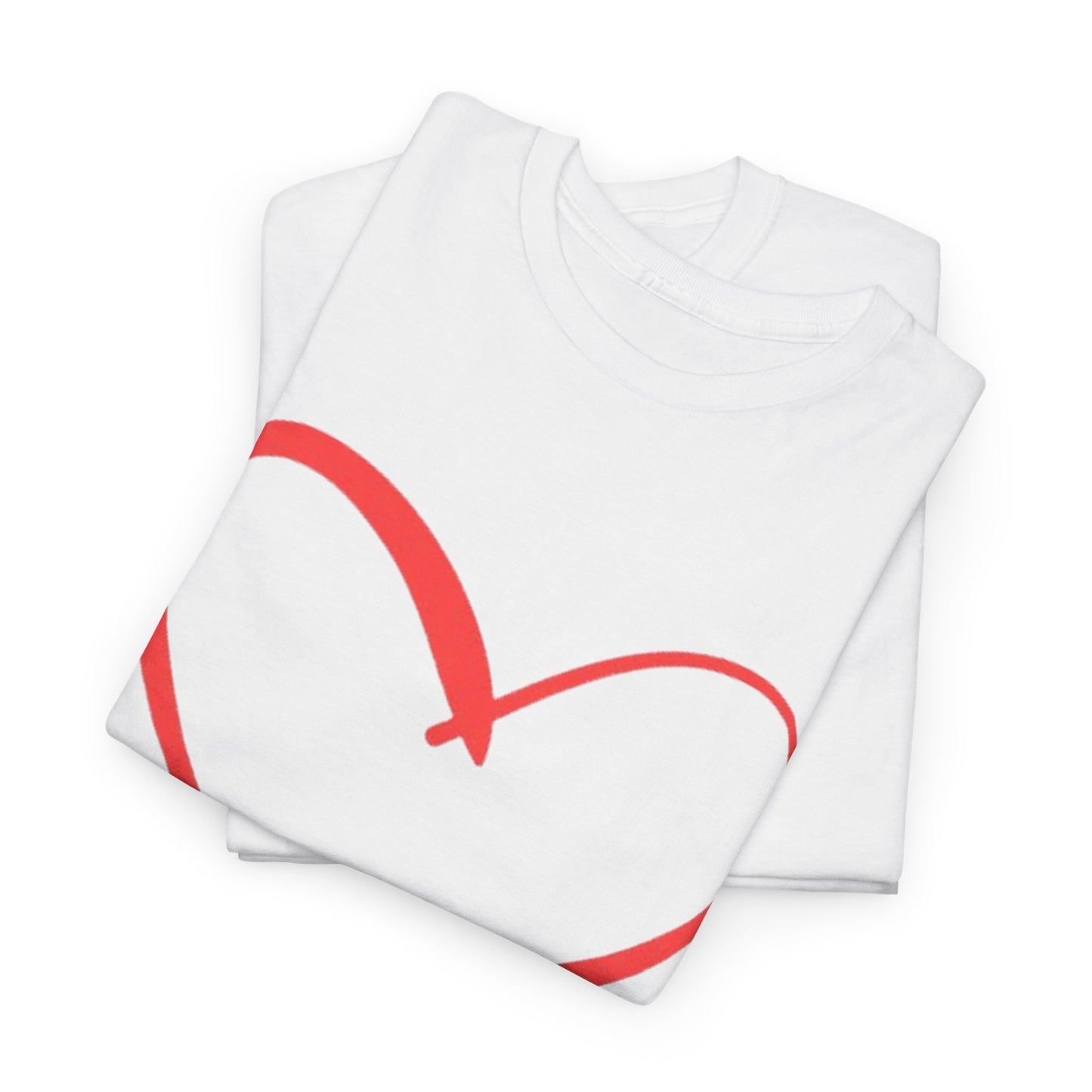 minimal heart sketch graphic tshirt- unisex
