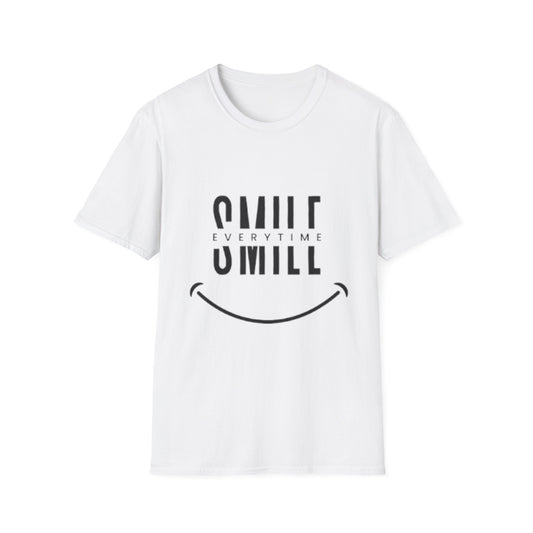 "SMILE Everytime" Minimal Graphic Tee – Unisex